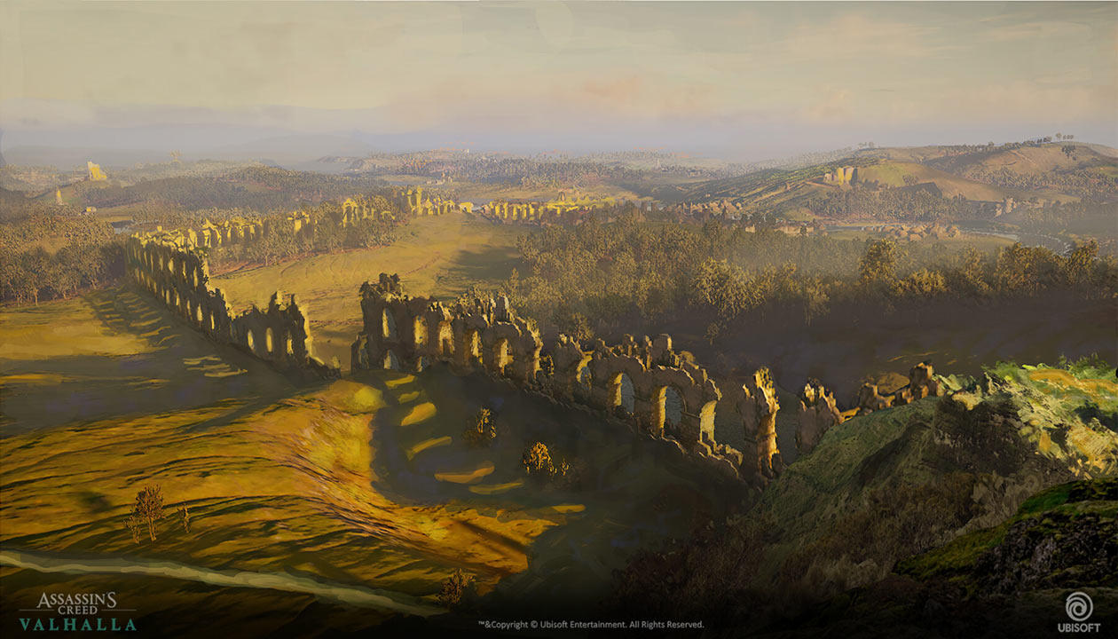 Aqueduct Landscape Art from Assassin's Creed Valhalla