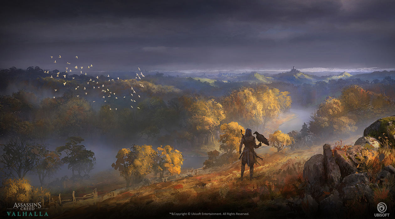 England Autumn Vista Art from Assassin's Creed Valhalla