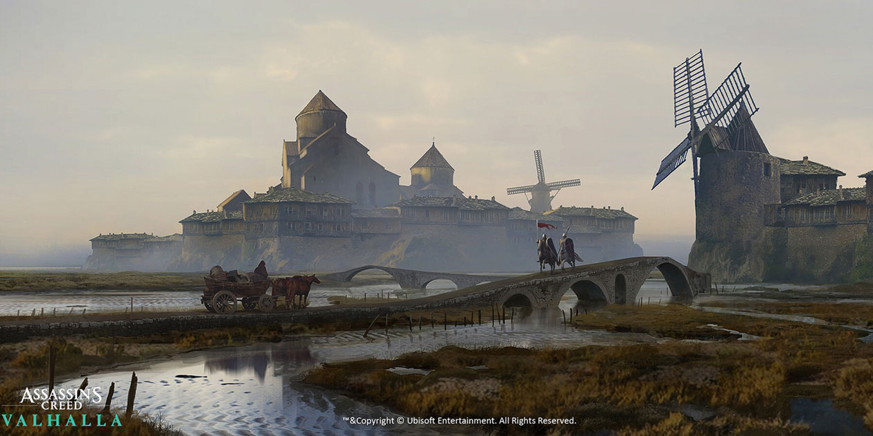 England Village Art from Assassin's Creed Valhalla