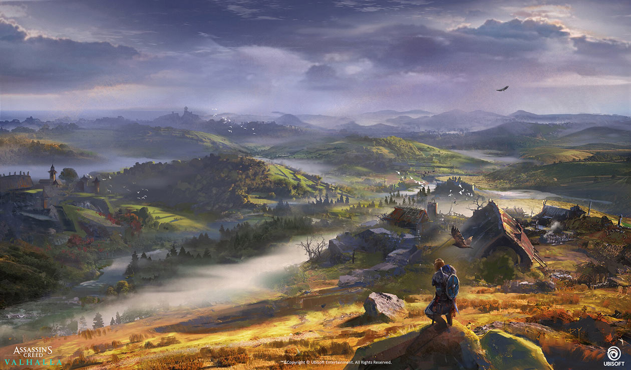 England Vista Autumn Mood Art from Assassin's Creed Valhalla