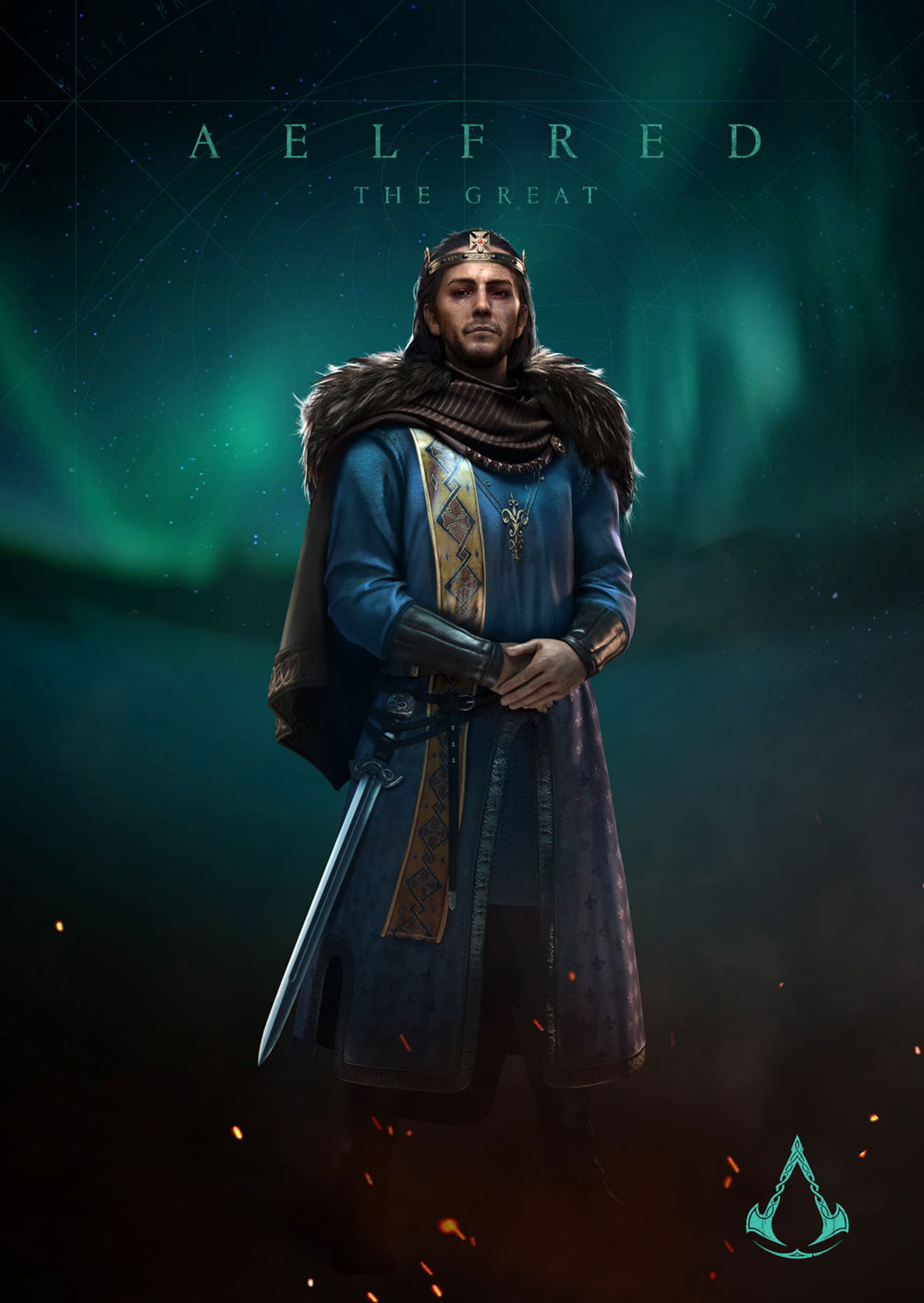 King Alfred Art from Assassin's Creed Valhalla
