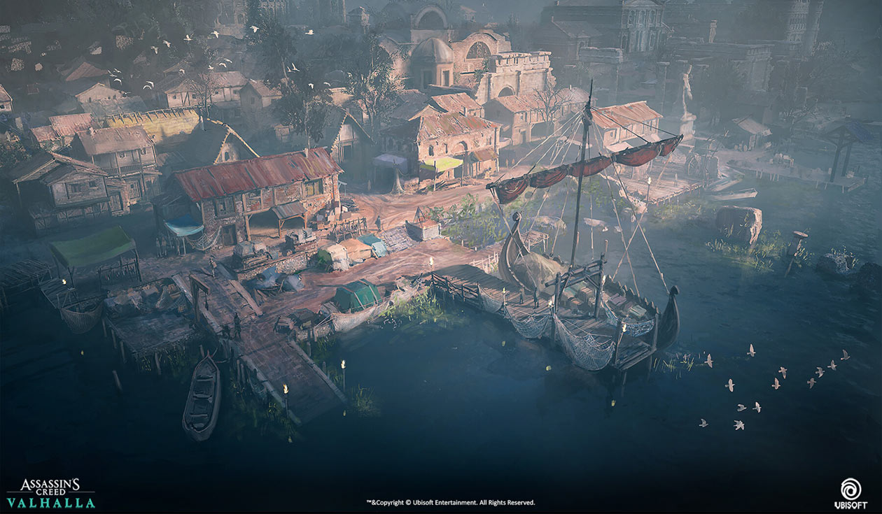 London Docks Art from Assassin's Creed Valhalla