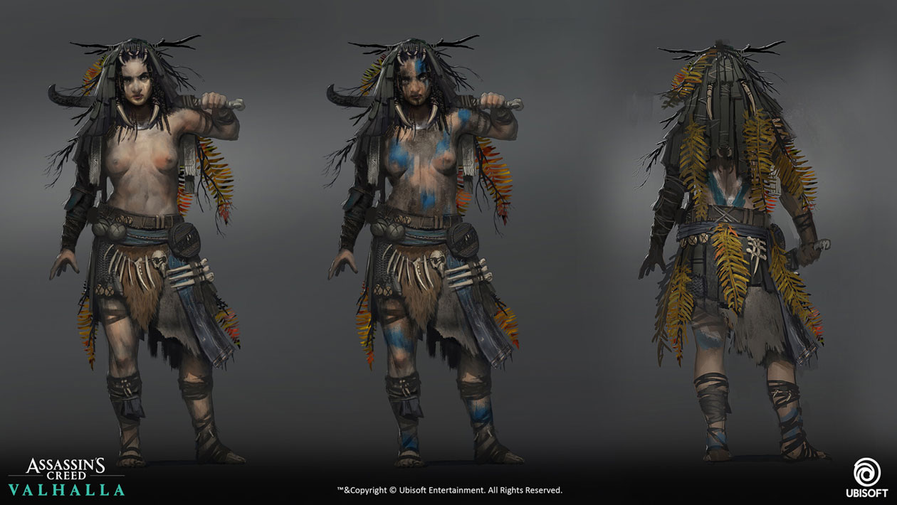 Pictish Female Warrior Art from Assassin's Creed Valhalla