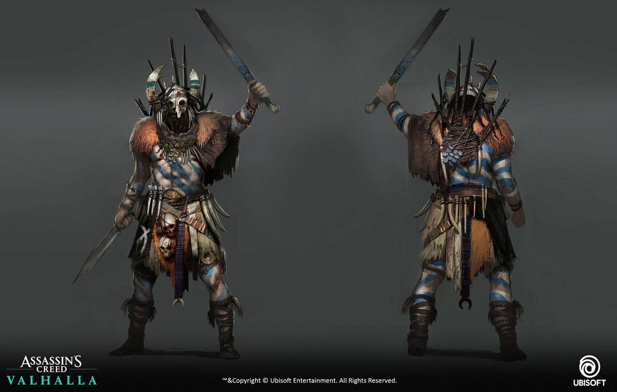 Pictish Male Warrior Art from Assassin's Creed Valhalla