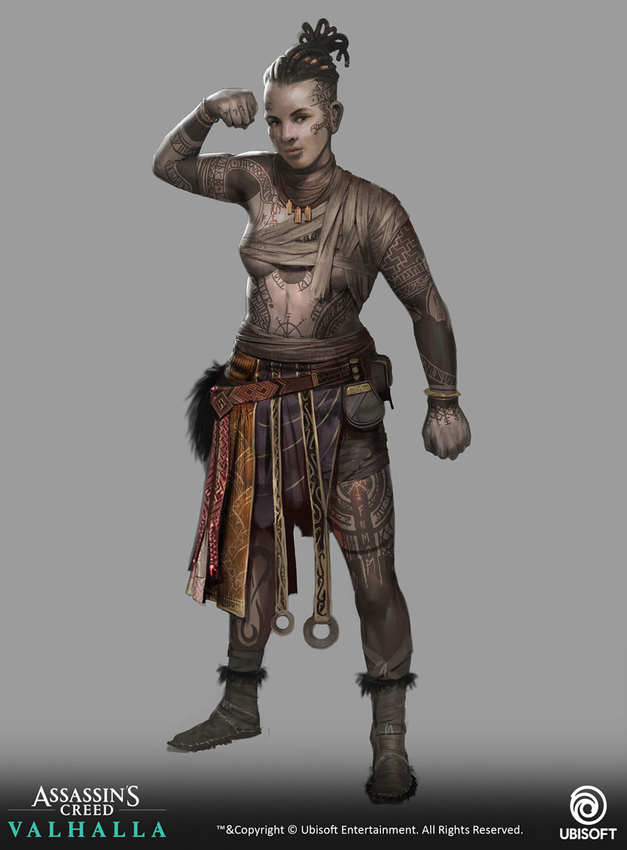 Tattoo Girl Art from Assassin's Creed Valhalla