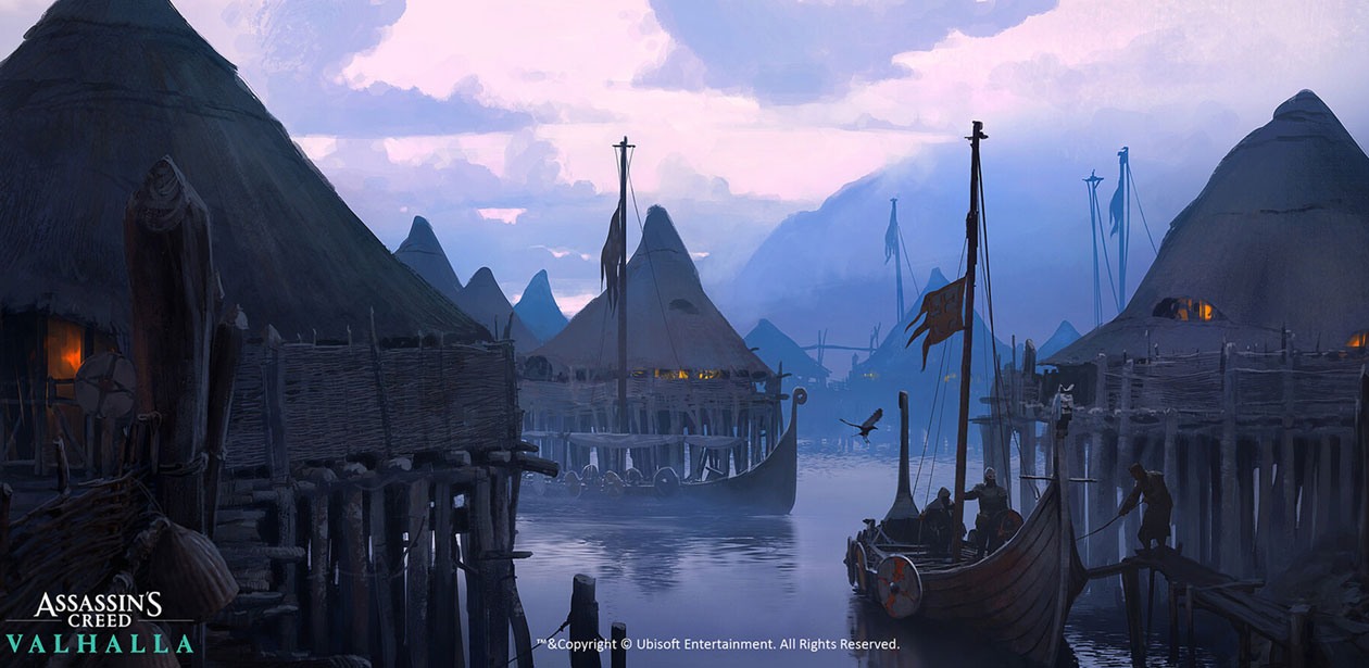 Viking Village Concept Art from Assassin's Creed Valhalla