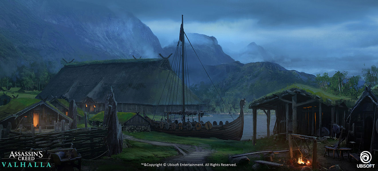 Viking Village Art from Assassin's Creed Valhalla