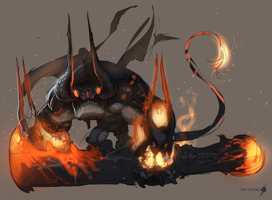 Balrog Monster Art from Ark Sphere