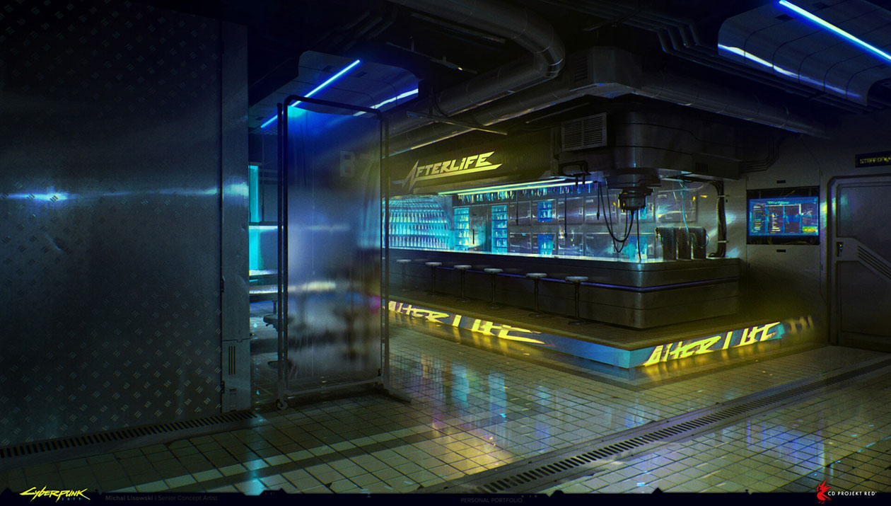 Afterlife Club Art from Cyberpunk 2077