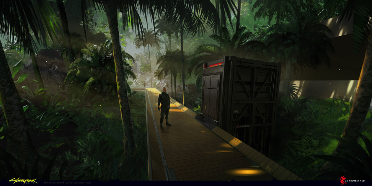 Arasaka Jungle Art from Cyberpunk 2077