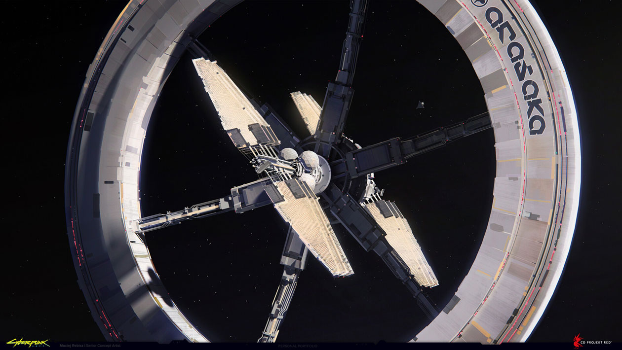 Arasaka Space Station Art from Cyberpunk 2077