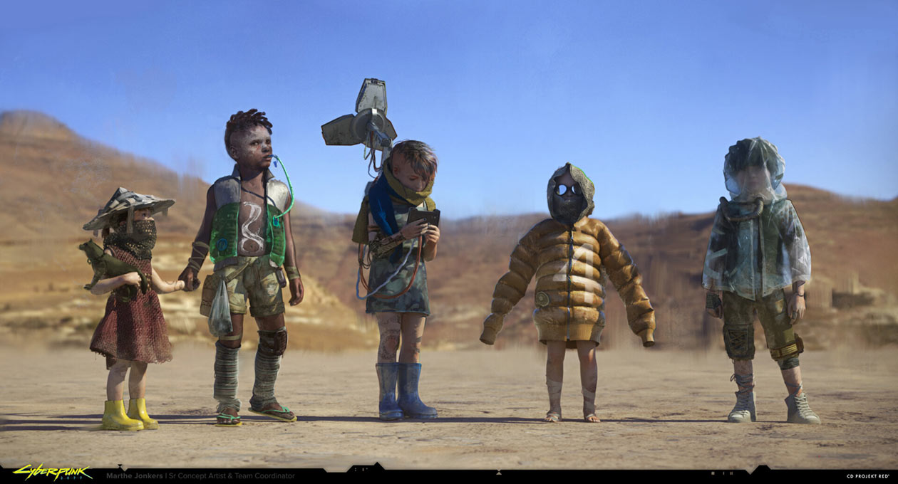 Badlands Community Children Art from Cyberpunk 2077