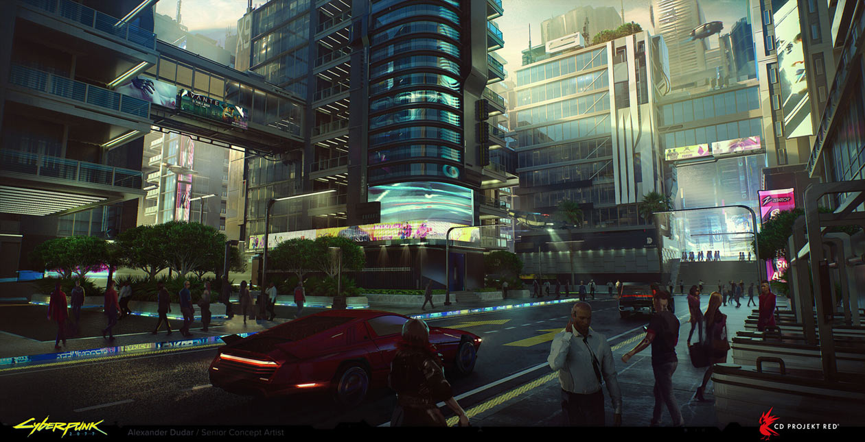 Charter Hill District Art from Cyberpunk 2077