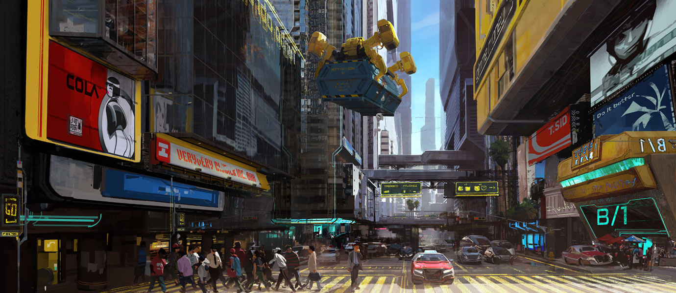 City Center, Downtown Art from Cyberpunk 2077