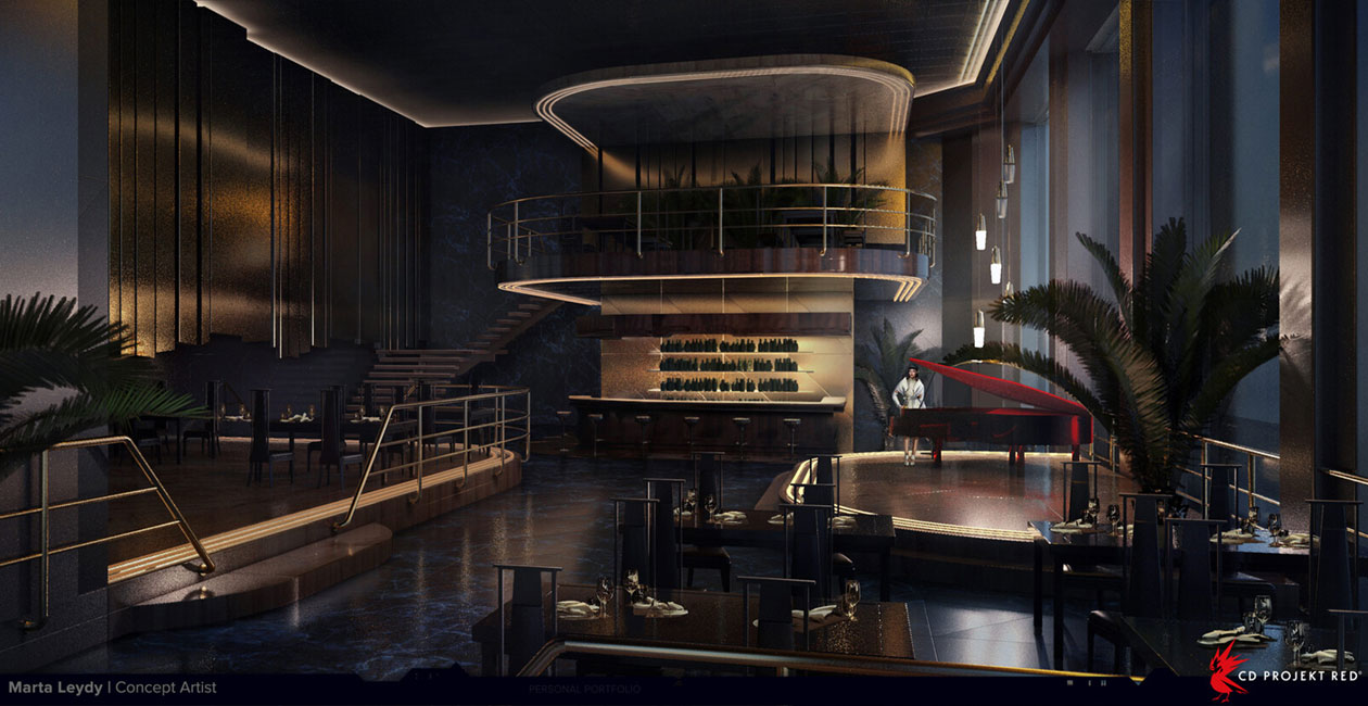 Fancy Restaurant Art from Cyberpunk 2077