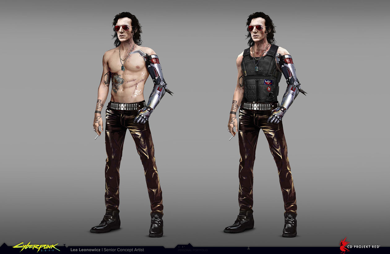 Johnny Silverhand Concept Art from Cyberpunk 2077