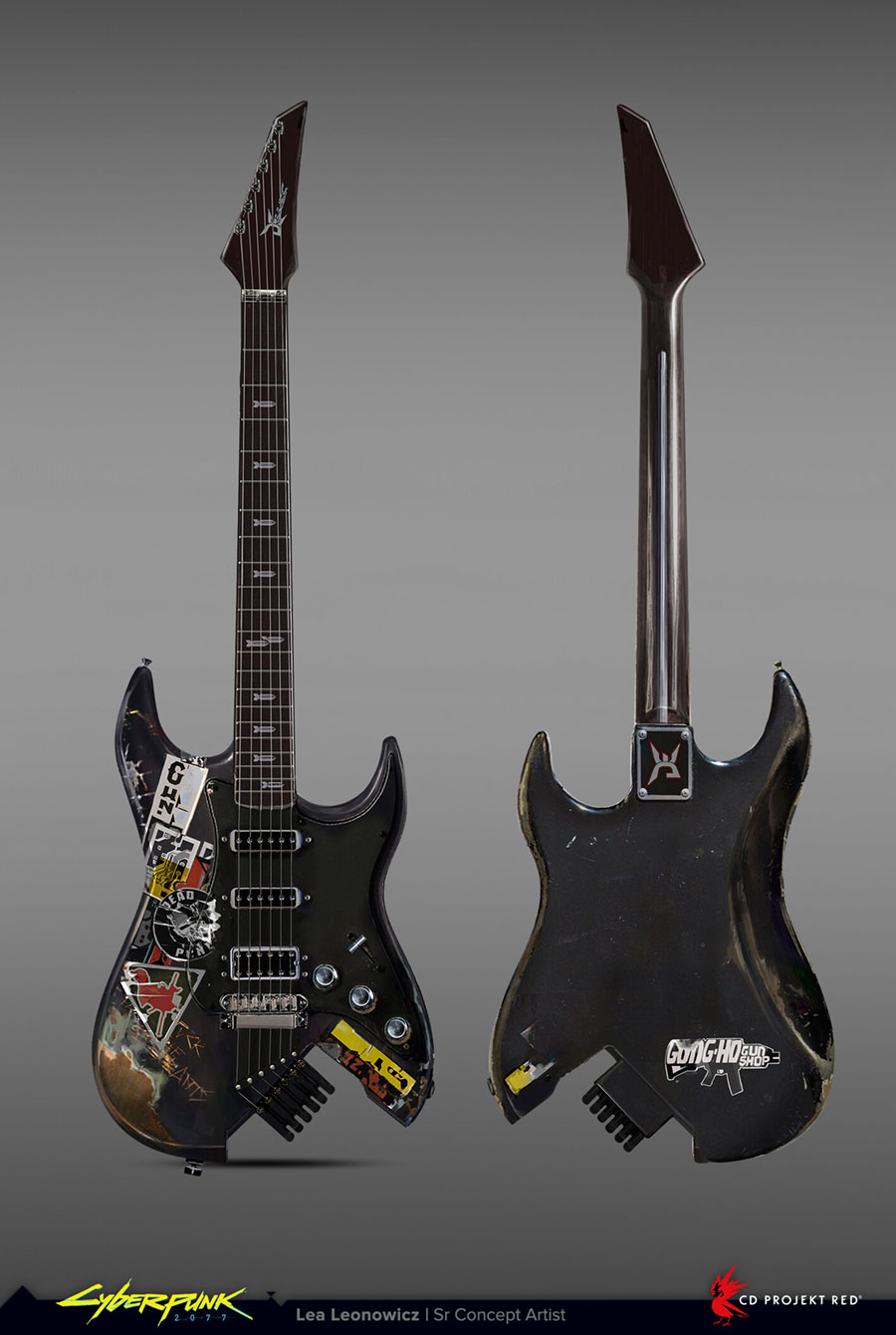 Johnny Silverhand's Guitar, DeLuze Orphean Art from Cyberpunk 2077