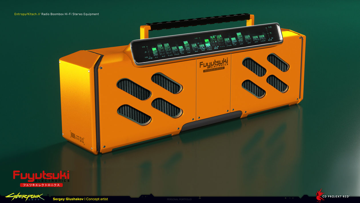 Kitsch Radio Boombox Art from Cyberpunk 2077