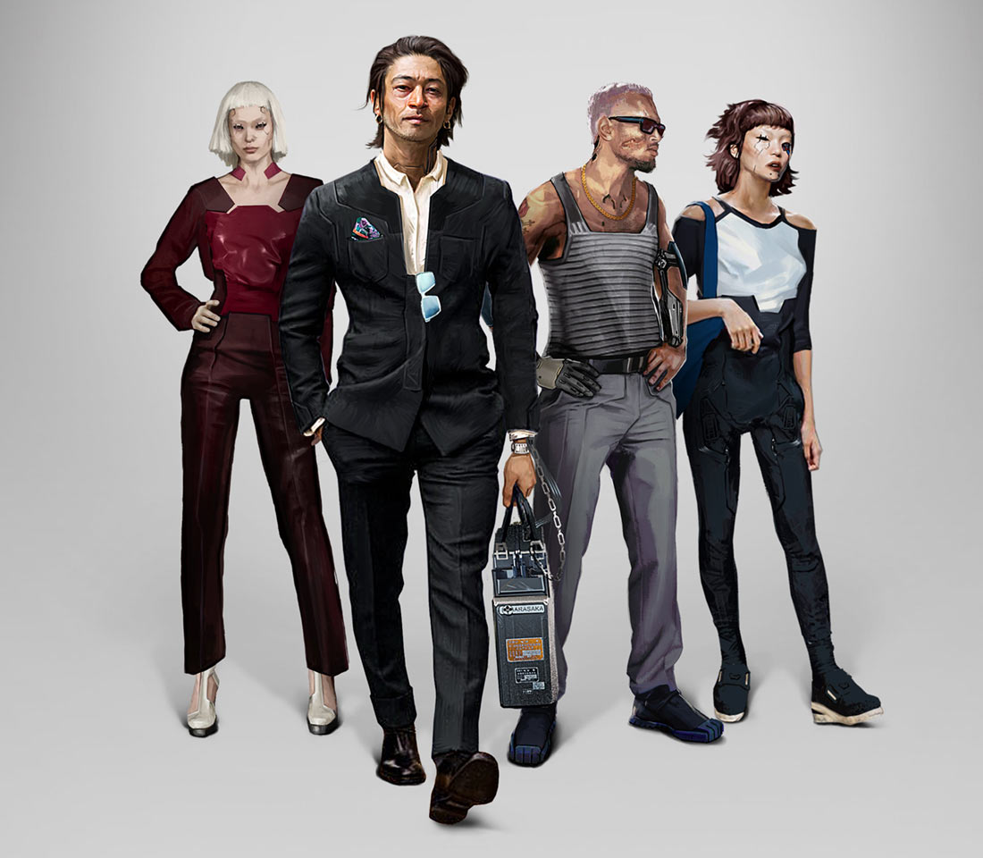 Neomilitarism Characters Art from Cyberpunk 2077