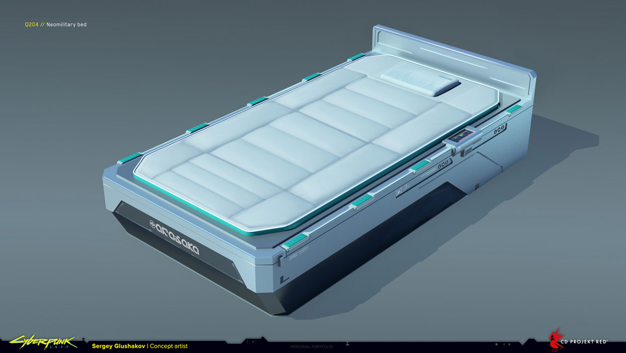 Neomilitary Bed Art from Cyberpunk 2077