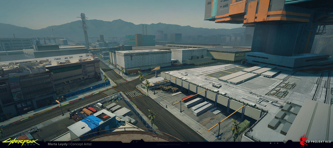 Northside Industrial District Concept Art from Cyberpunk 2077
