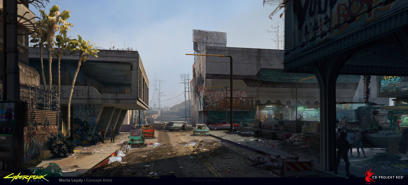 Pacifica Streets Art from Cyberpunk 2077