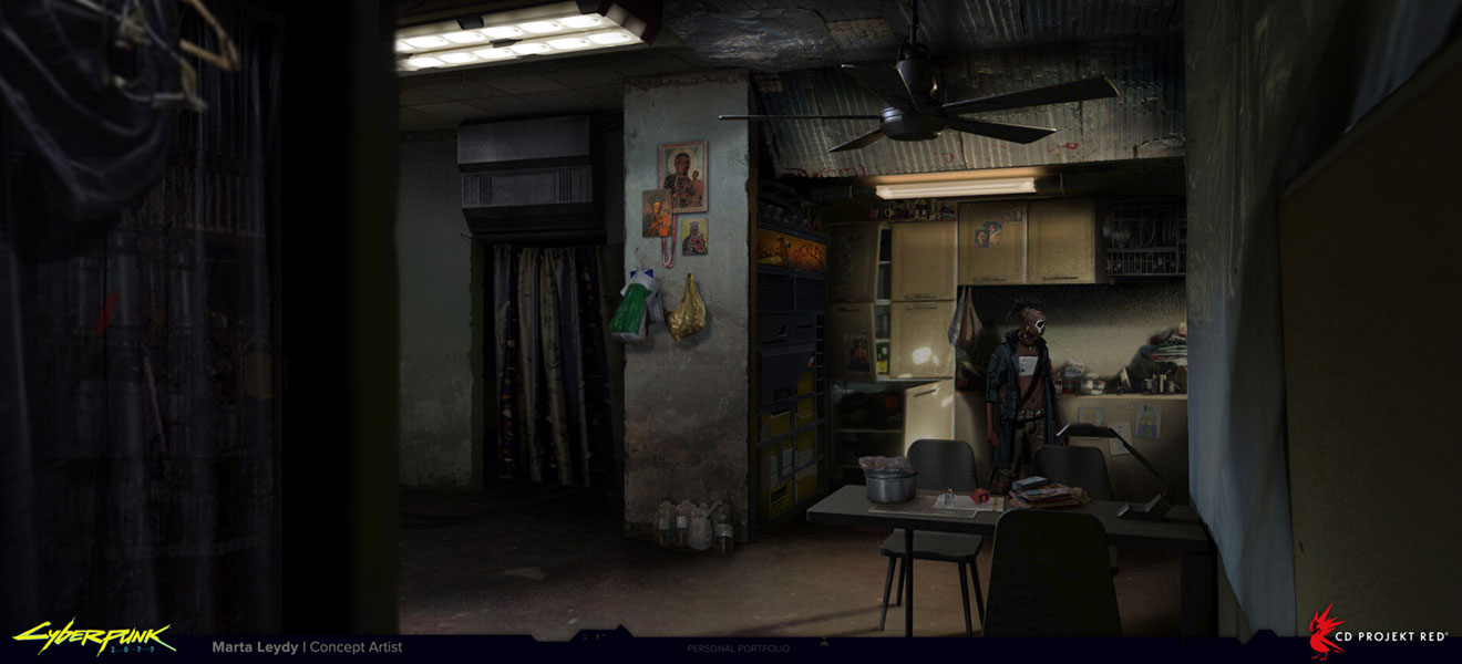 Placide's Apartment Kitchen Art from Cyberpunk 2077