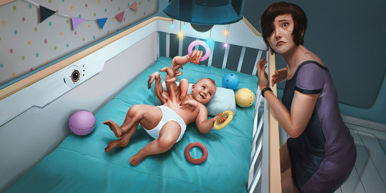 Radiation Insurance Advert Art from Cyberpunk 2077