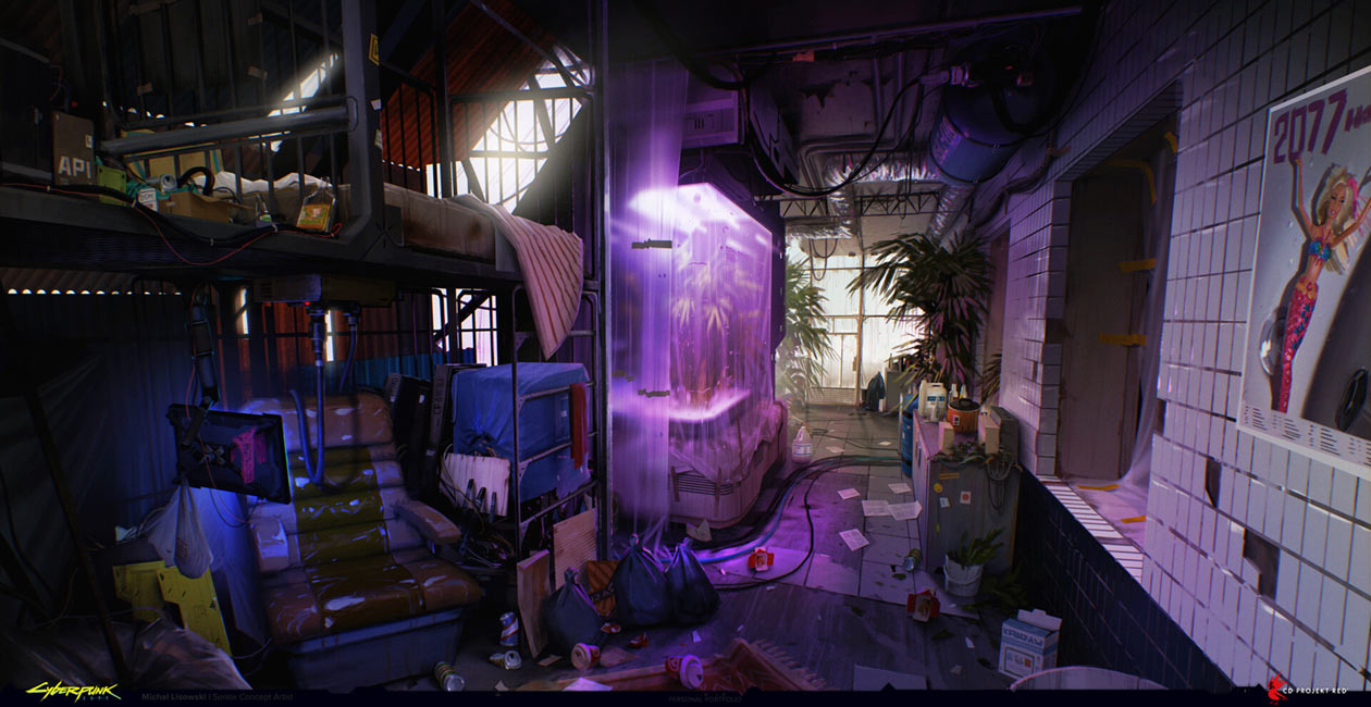 Scavengers Hideout Concept Art from Cyberpunk 2077