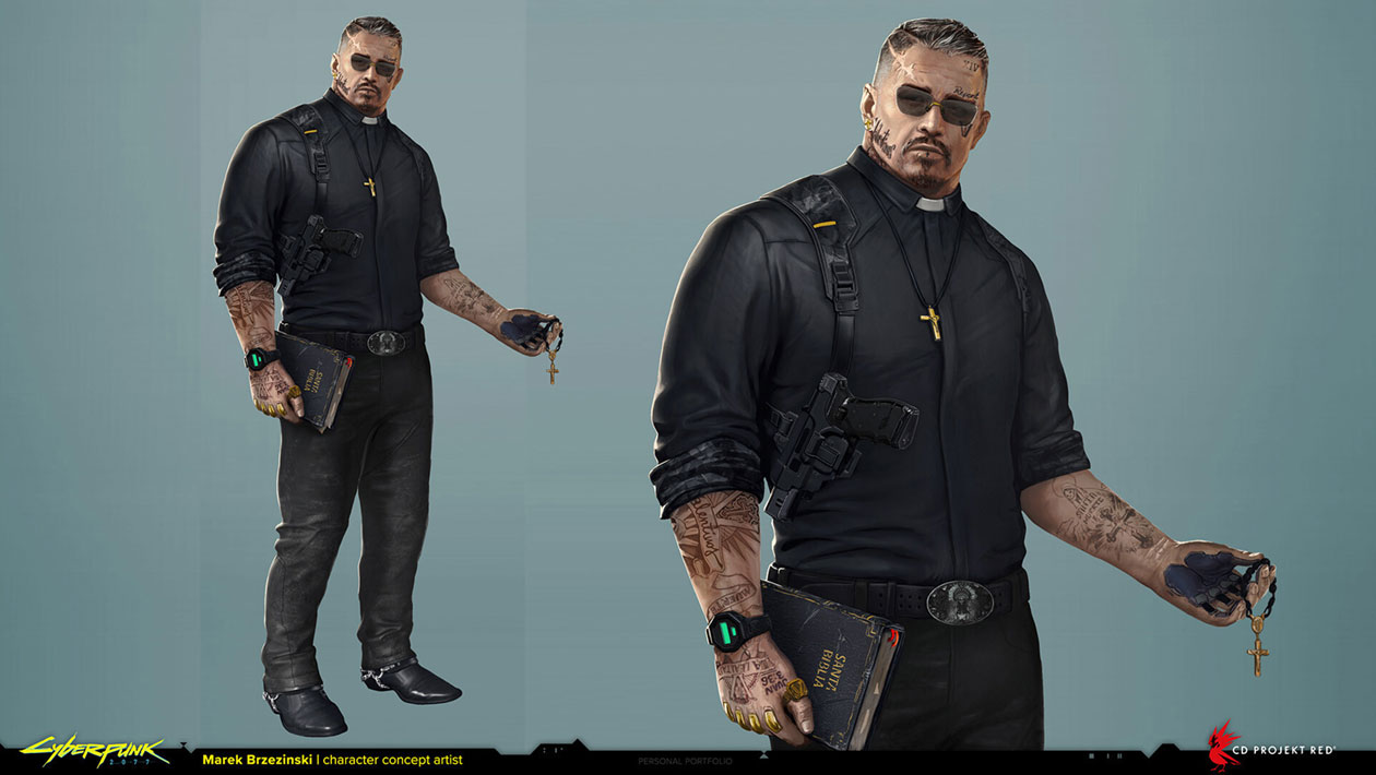 Sebastian 'Padre' Ibarra Early Design from Cyberpunk 2077