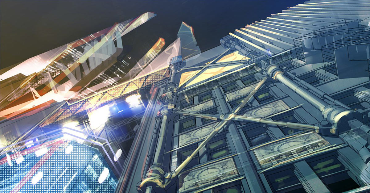 Teaser Trailer Building Art from Cyberpunk 2077