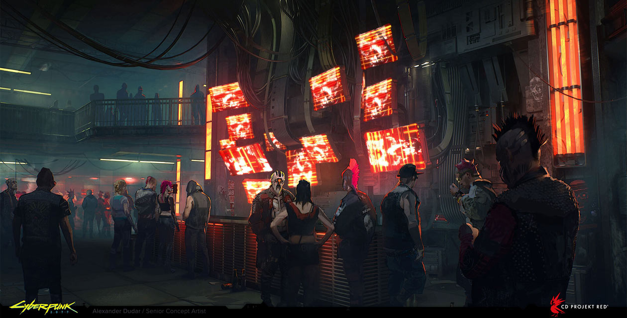 Totentanz Club Lobby Art from Cyberpunk 2077