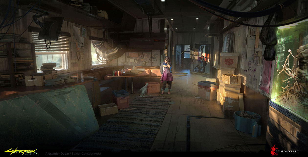 Trailer House Art from Cyberpunk 2077
