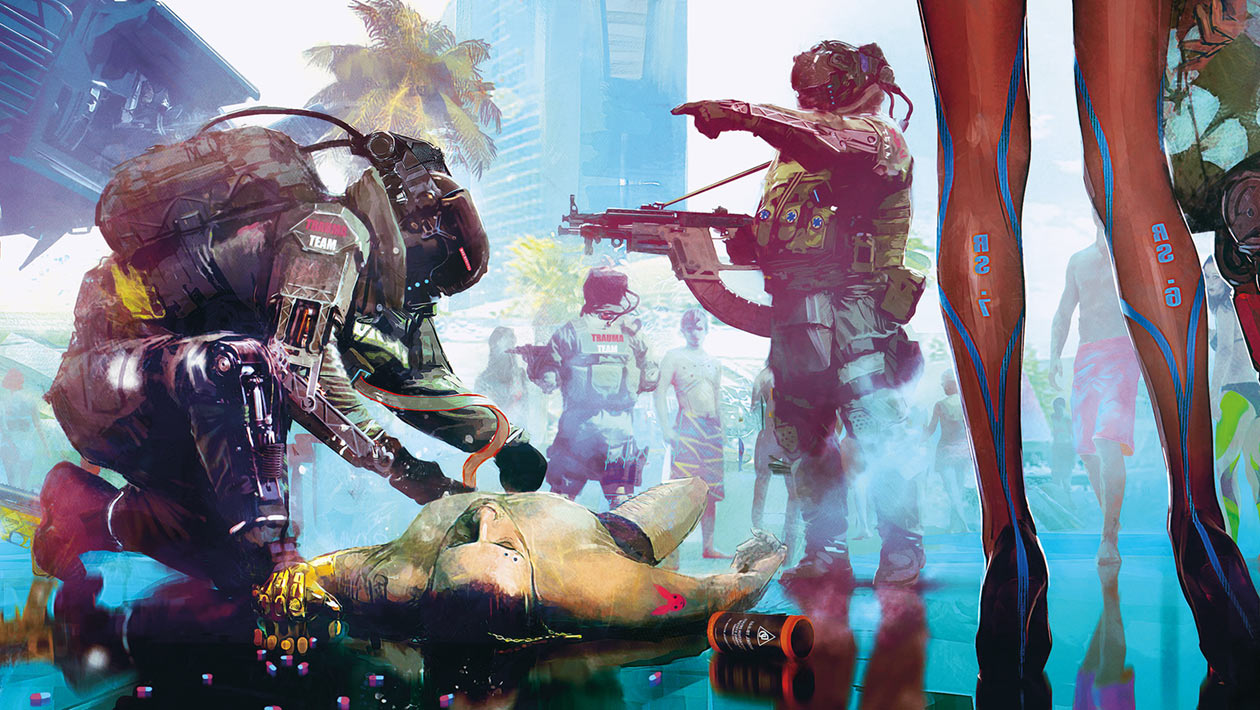 Trauma Team in Action Art from Cyberpunk 2077