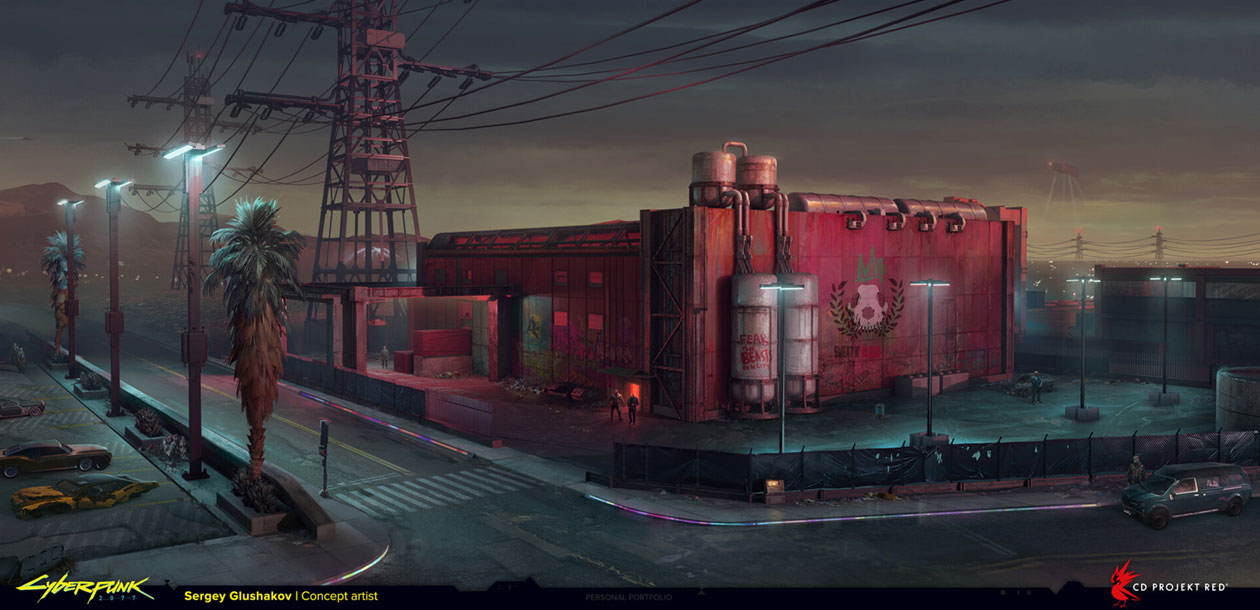 Triple X Gym Location Art from Cyberpunk 2077