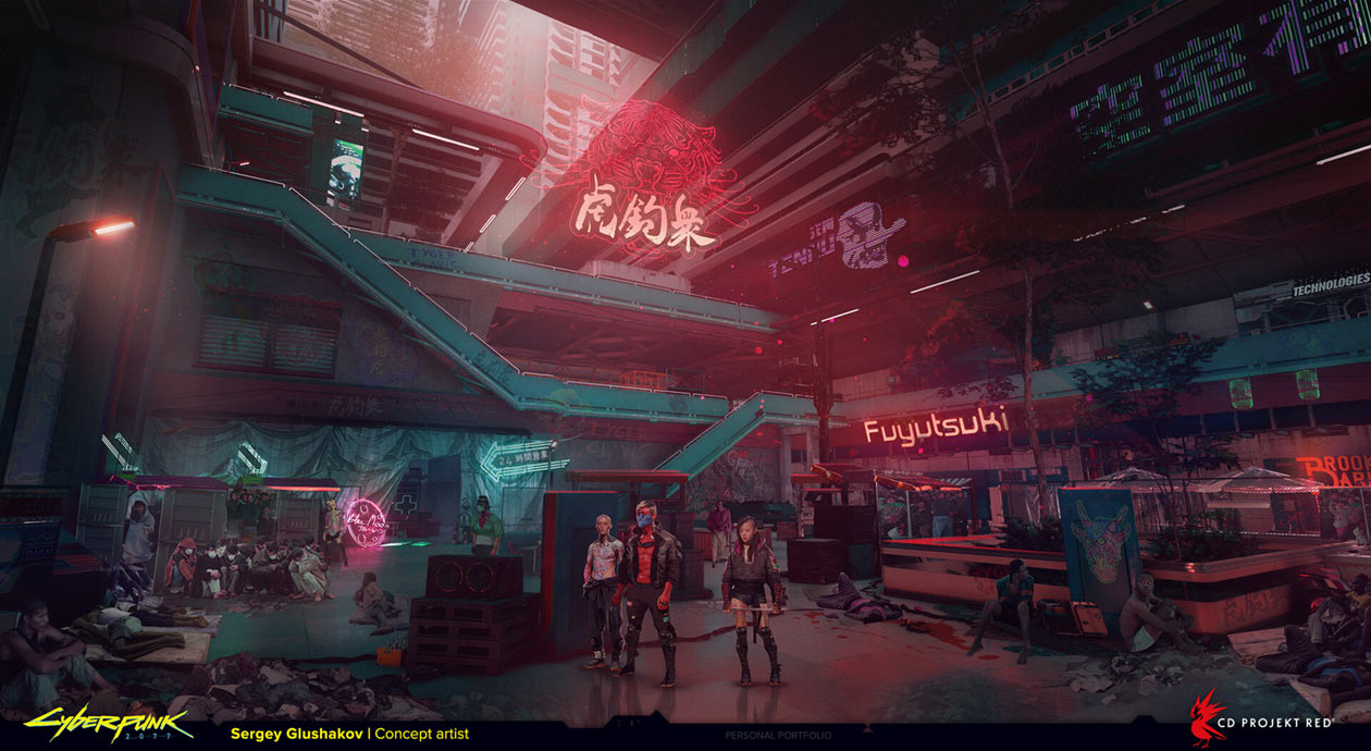 Tyger Claws Outpost Art from Cyberpunk 2077