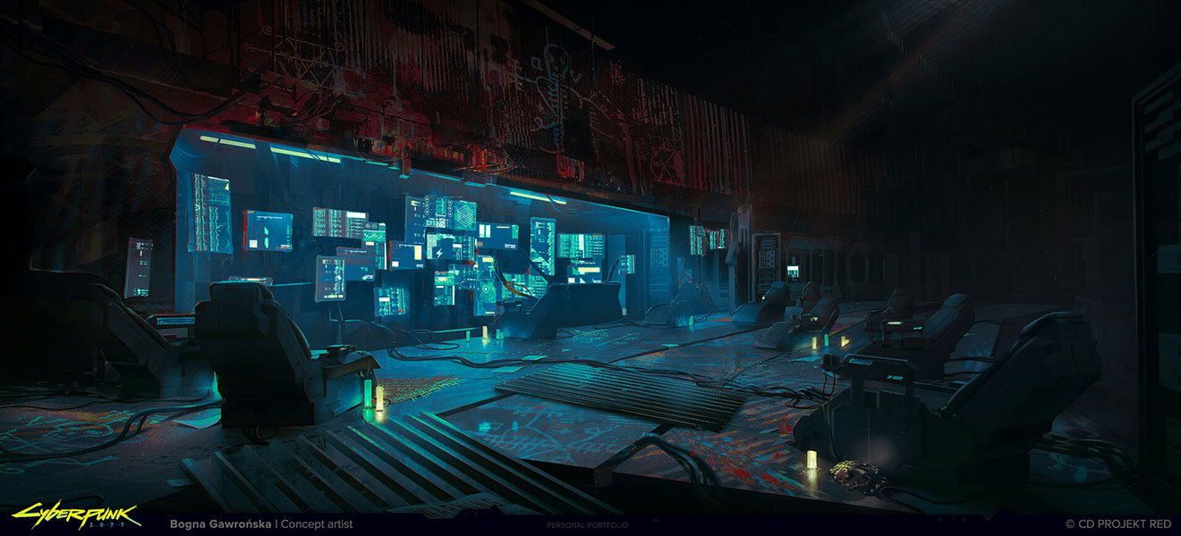 Voodoo Boys Netrunning Den Art from Cyberpunk 2077