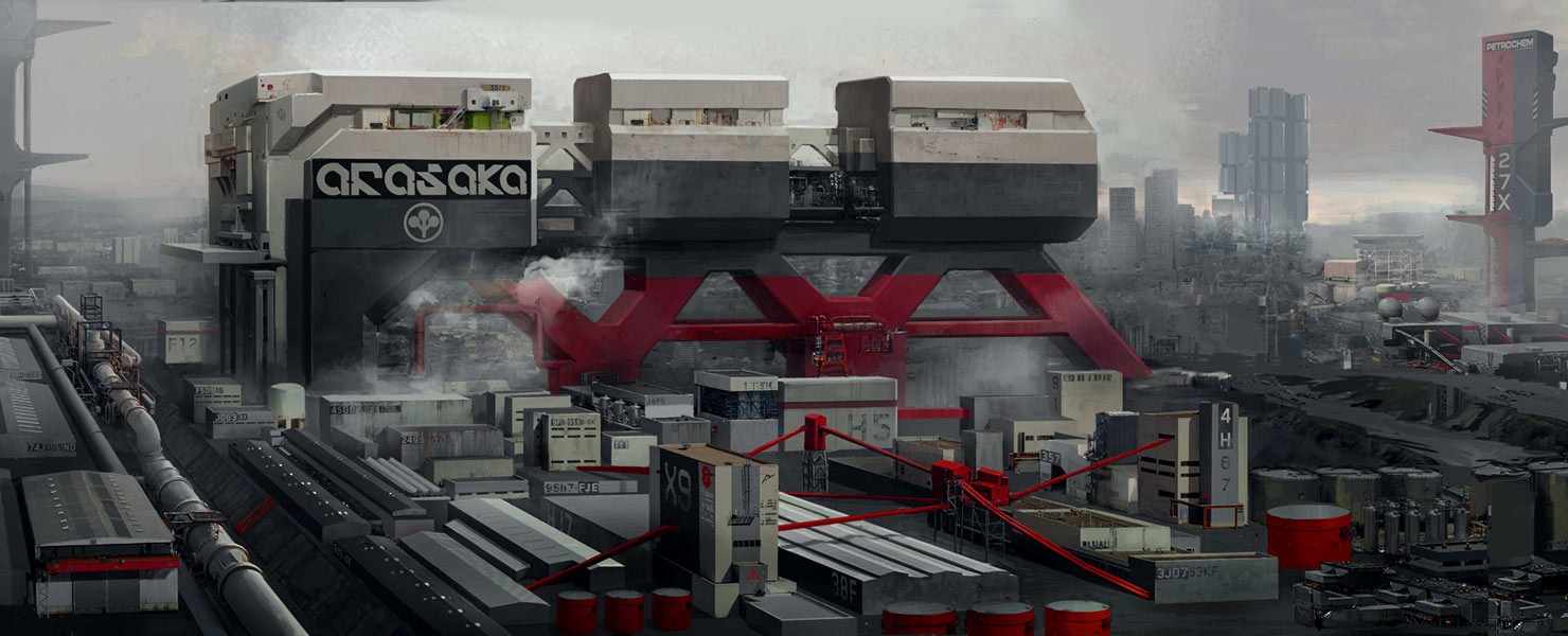 Watson, Arasaka Waterfront Art from Cyberpunk 2077