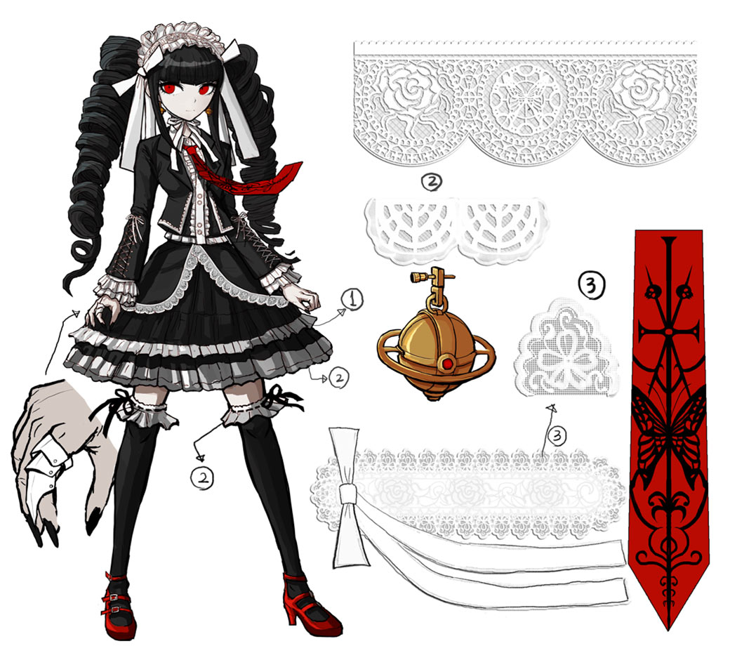 Celestia Ludenberg Concept Artwork from Danganronpa: Trigger Happy Havoc