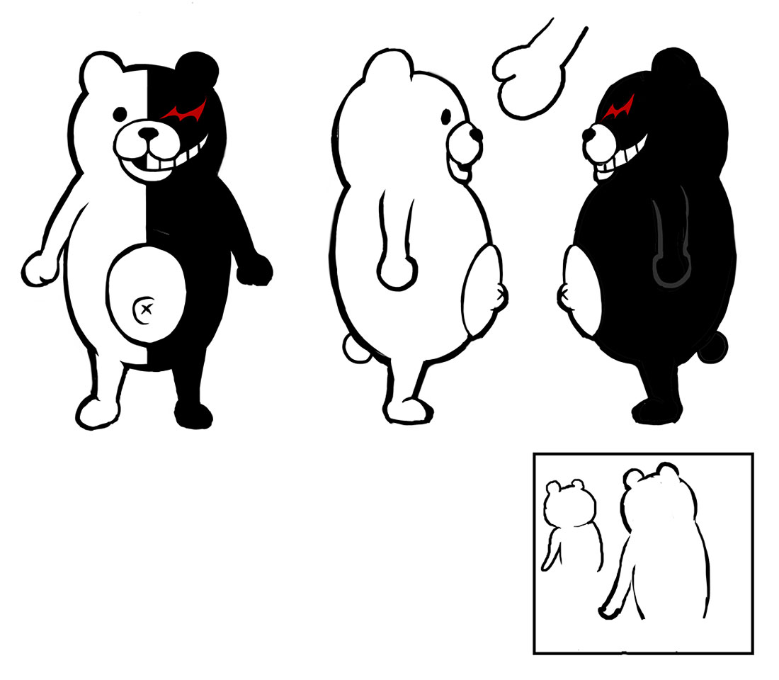 Monokuma Concept Artwork from Danganronpa: Trigger Happy Havoc