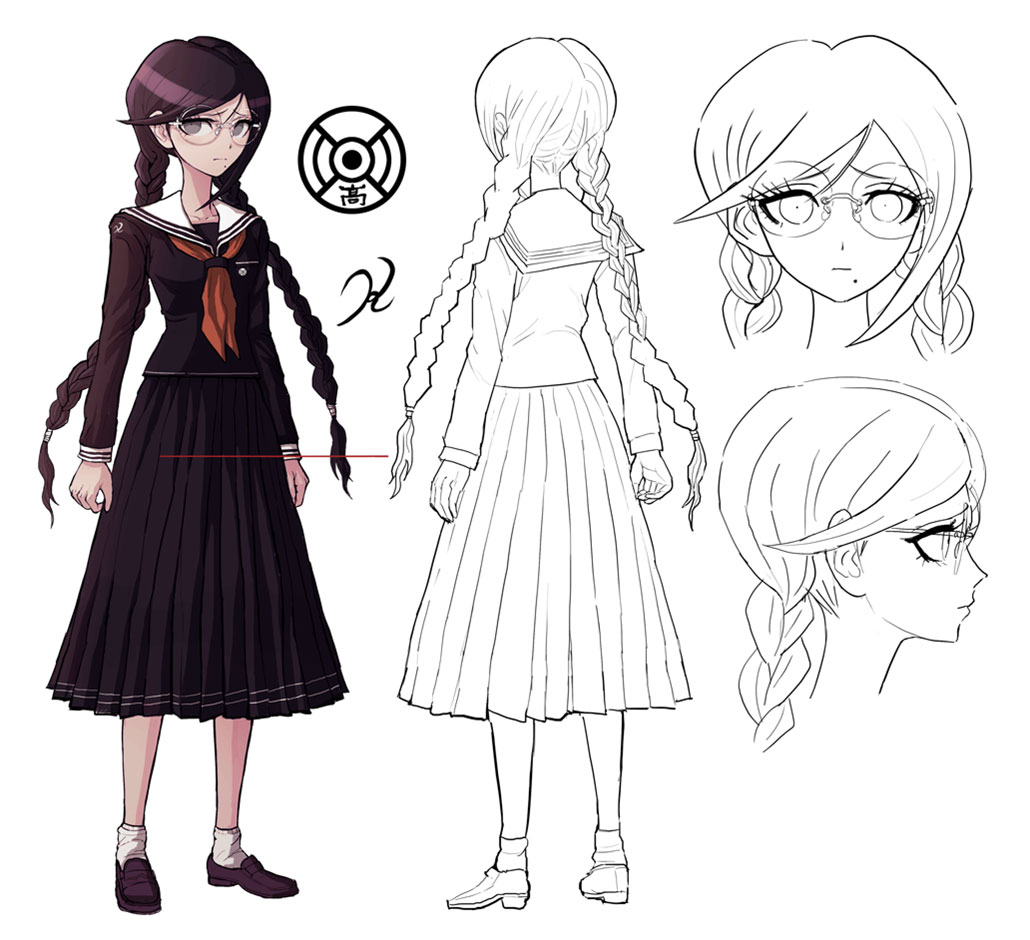 Toko Fukawa Concept Artwork from Danganronpa: Trigger Happy Havoc