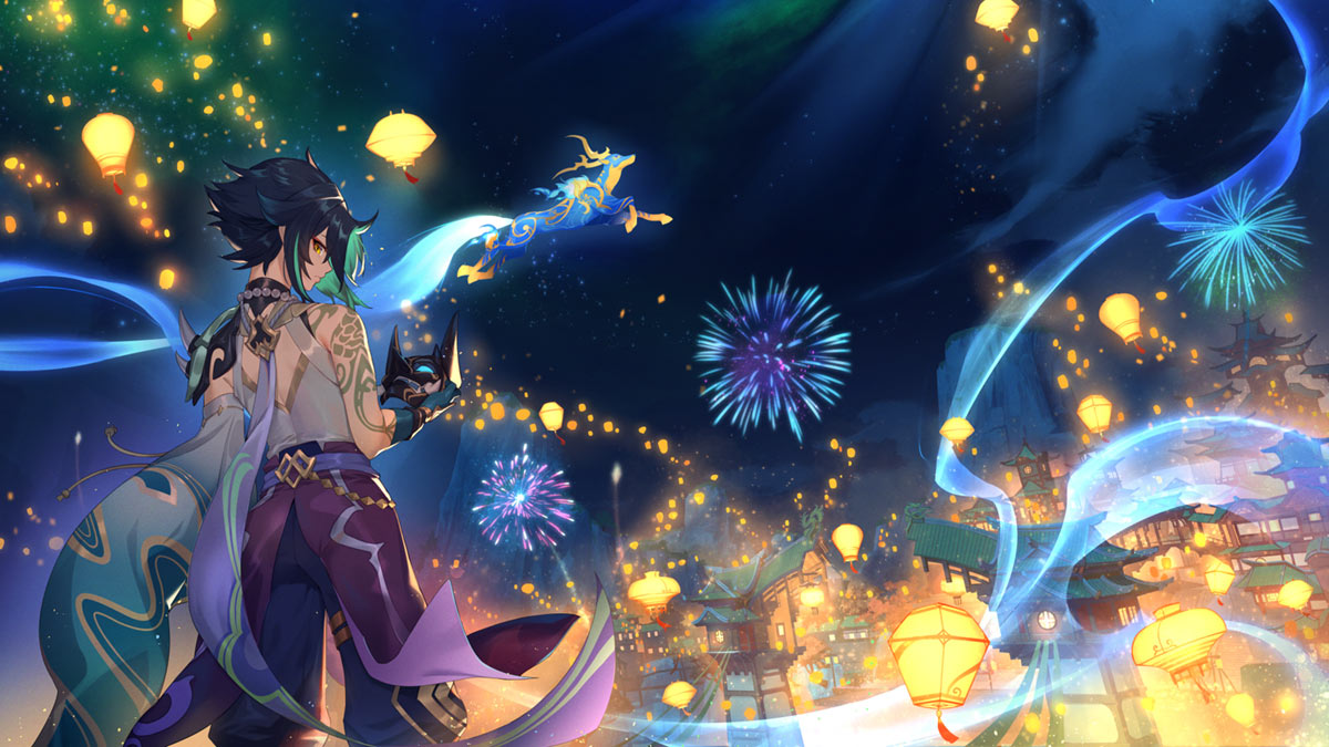 A Sea of Lights Art from Genshin Impact