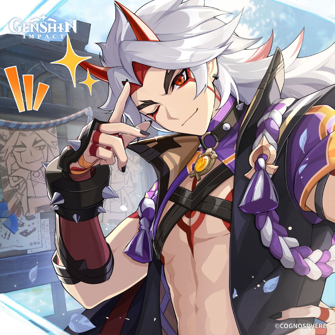Arataki Itto Birthday 2024 Art from Genshin Impact