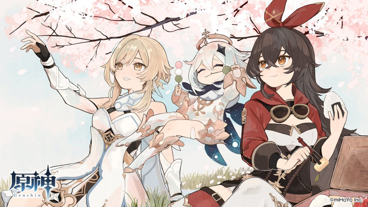 Cherry Blossom Viewing Art from Genshin Impact