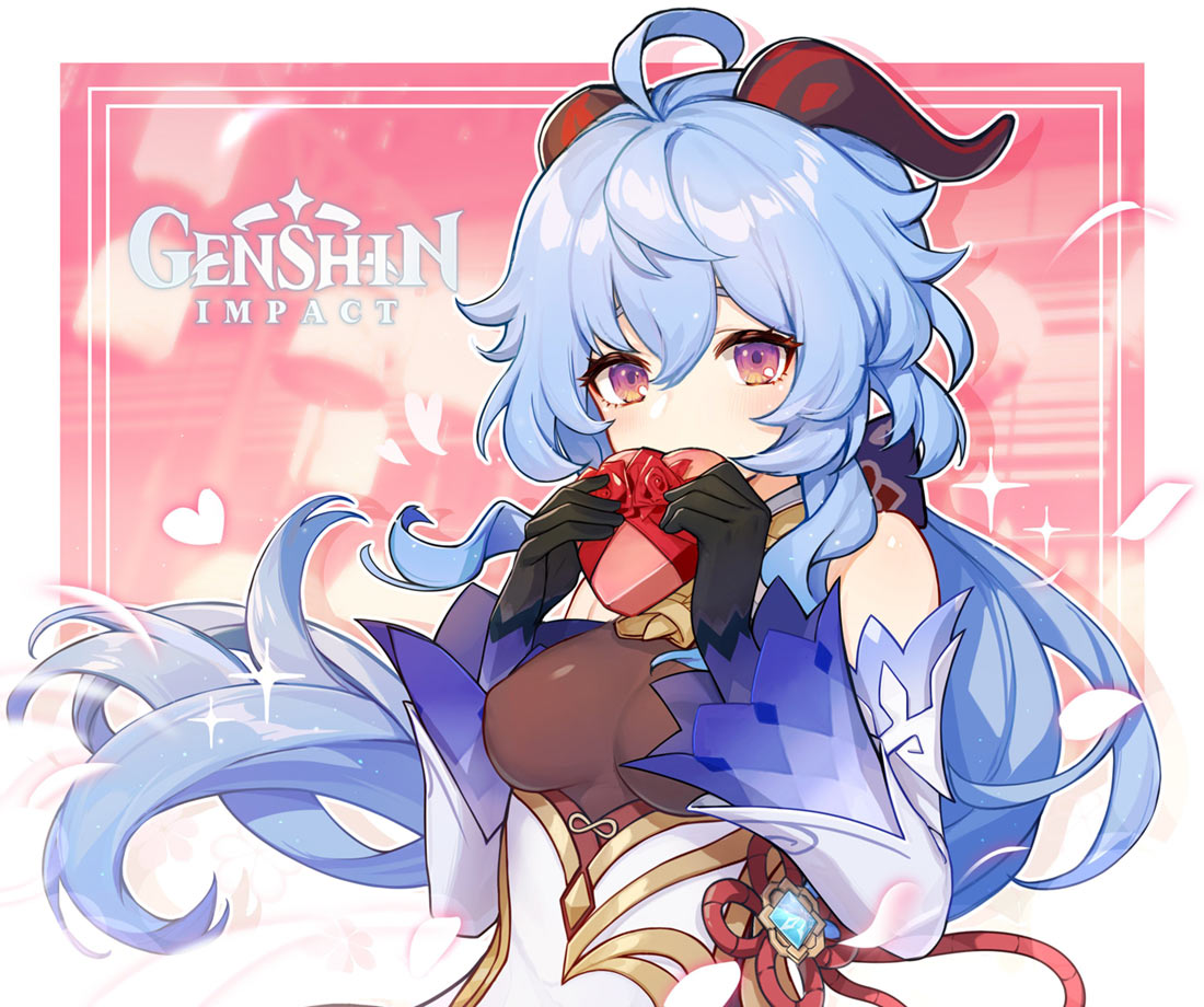Ganyu Valentine's Day 2021 Art from Genshin Impact