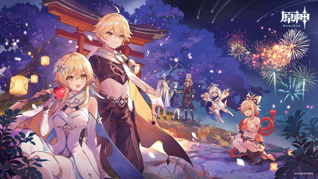 JP Twitter 2.3 Million Followers Art from Genshin Impact