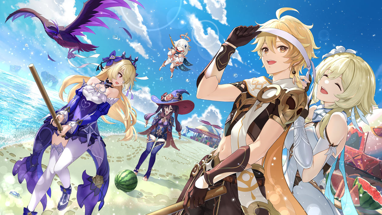 JP Twitter 2.4 Million Followers Art from Genshin Impact