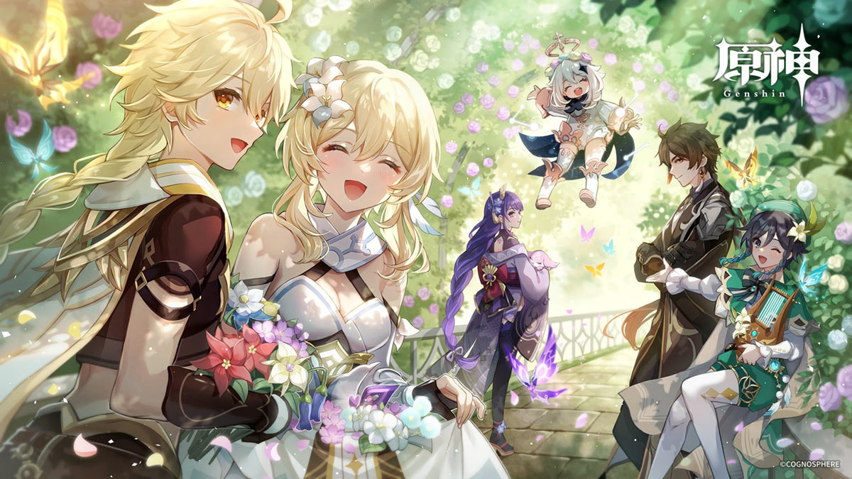 JP Twitter 2 Million Followers Art from Genshin Impact