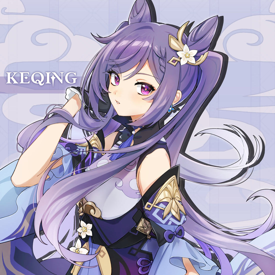 Keqing Birthday 2020 Art from Genshin Impact