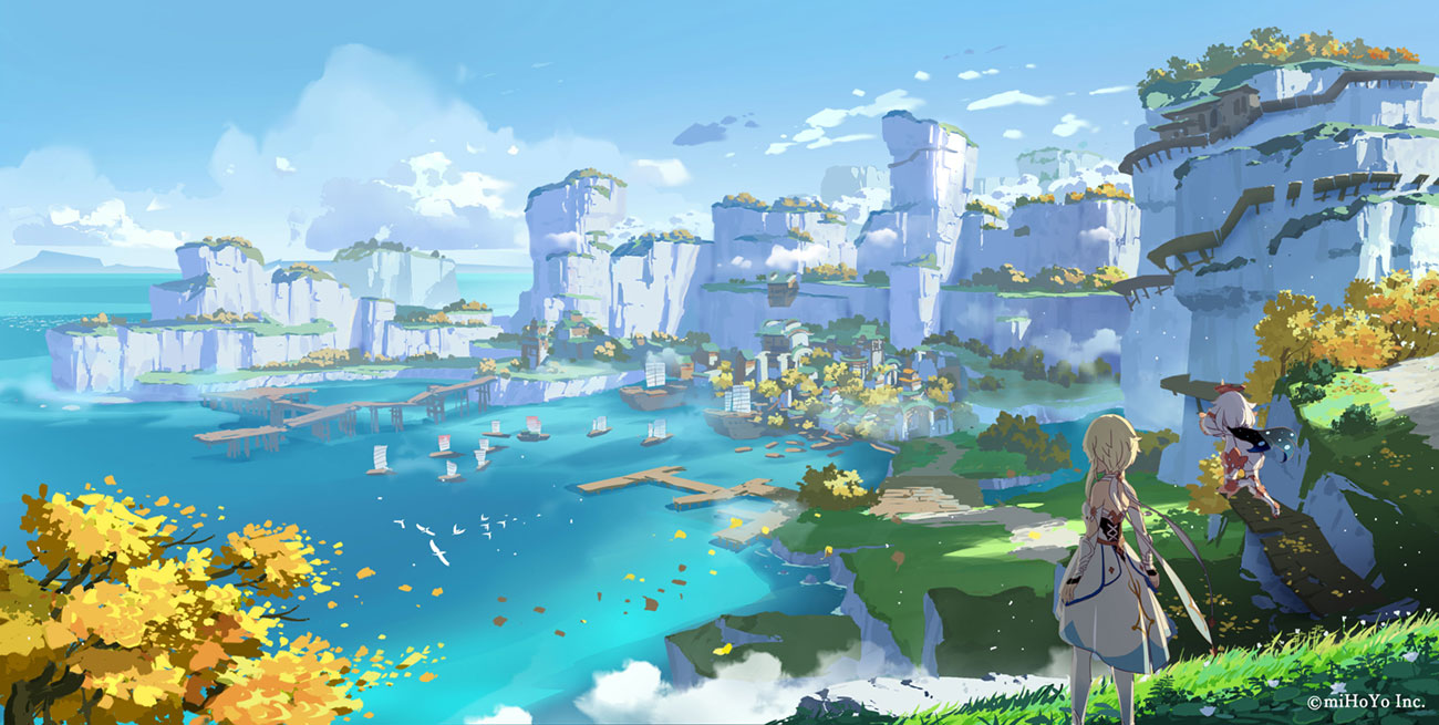 Liyue Harbor Art from Genshin Impact